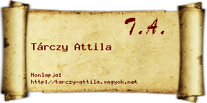 Tárczy Attila névjegykártya