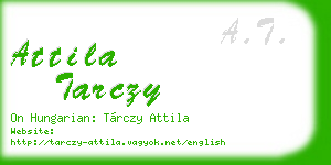 attila tarczy business card