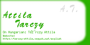 attila tarczy business card